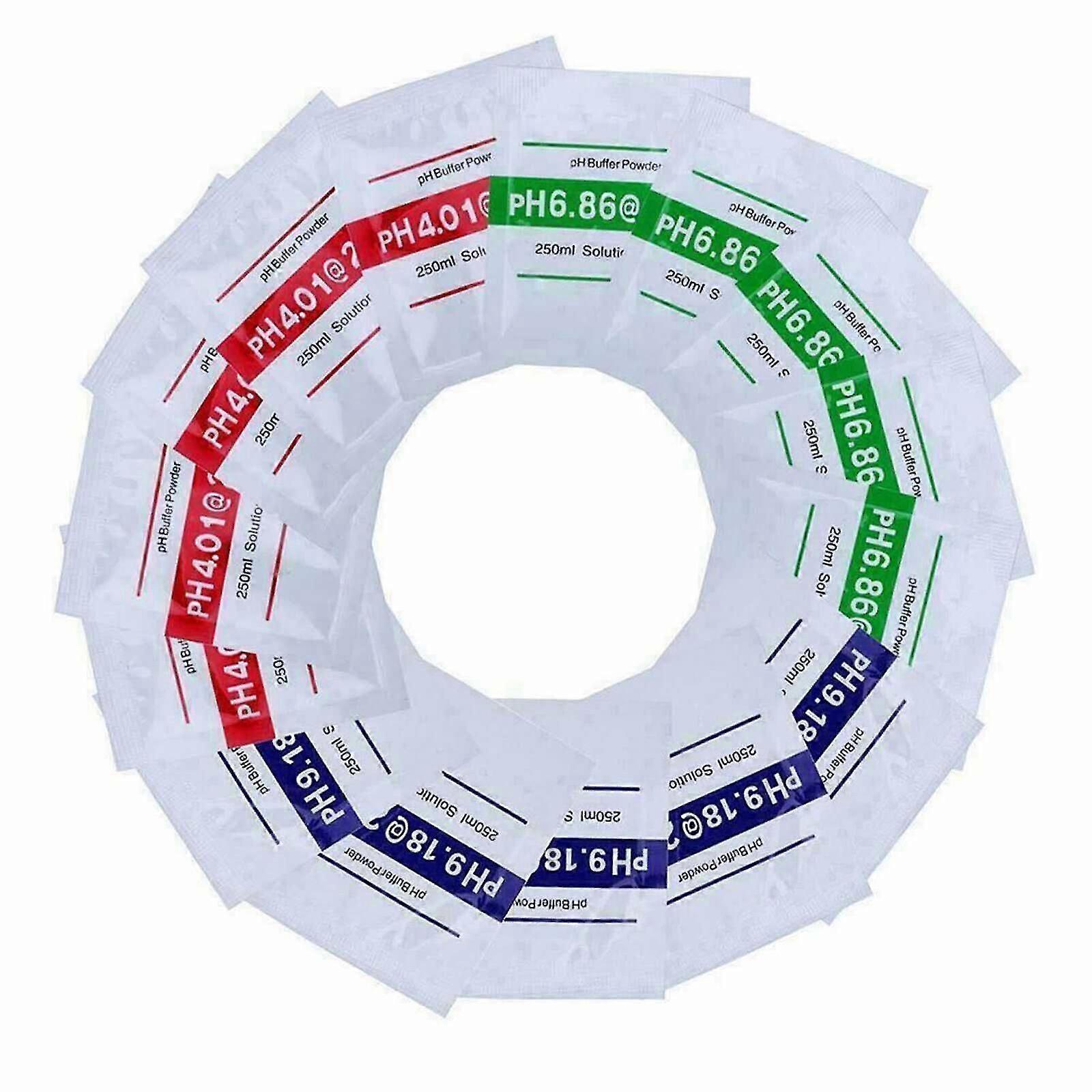 15Pcs PH Meter Buffer Solution Powder  PLAY