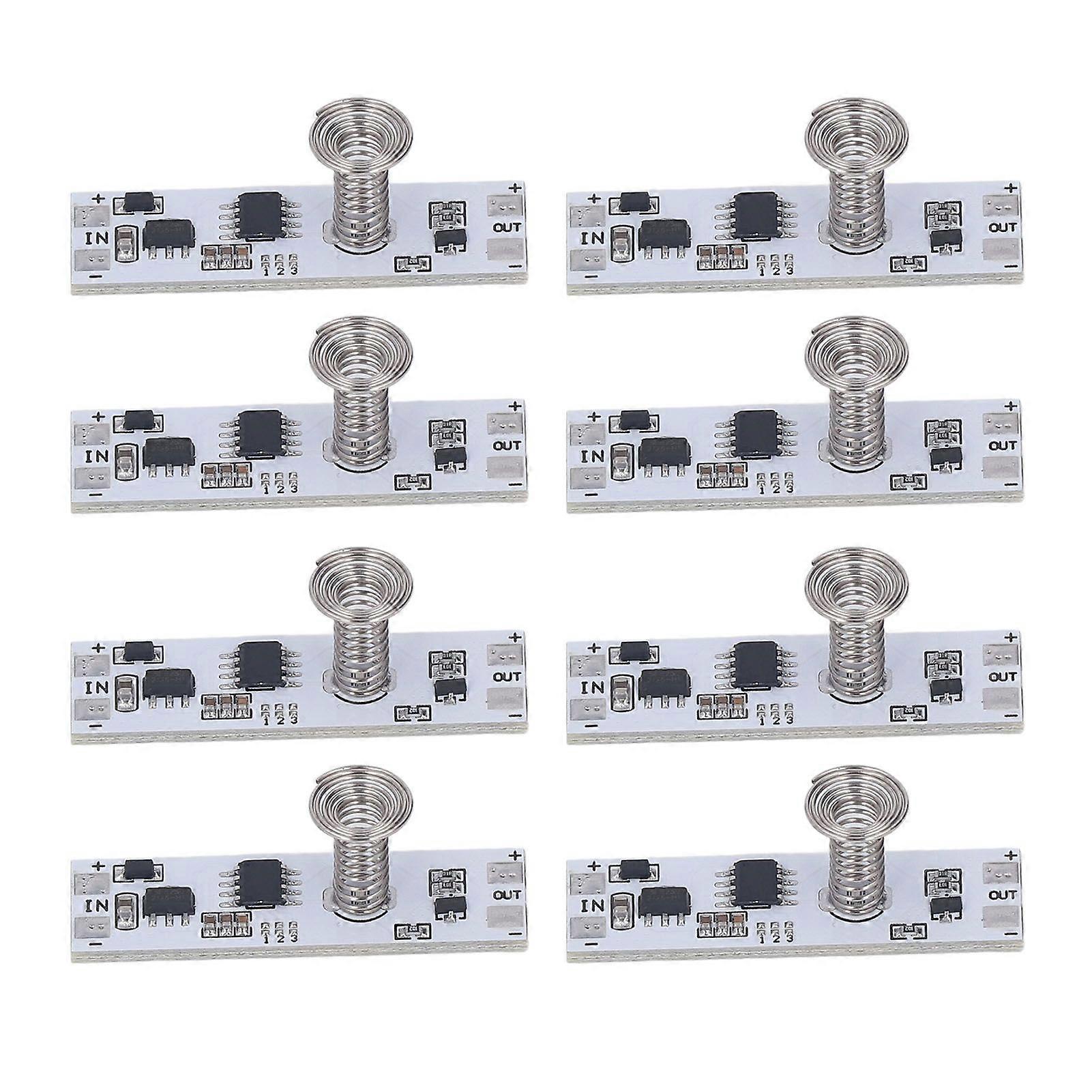 8Pcs Capacitive Touch Dimmer Switch Module Stepless Dimming Module Panel for LED Light Cabinet DC5?24V