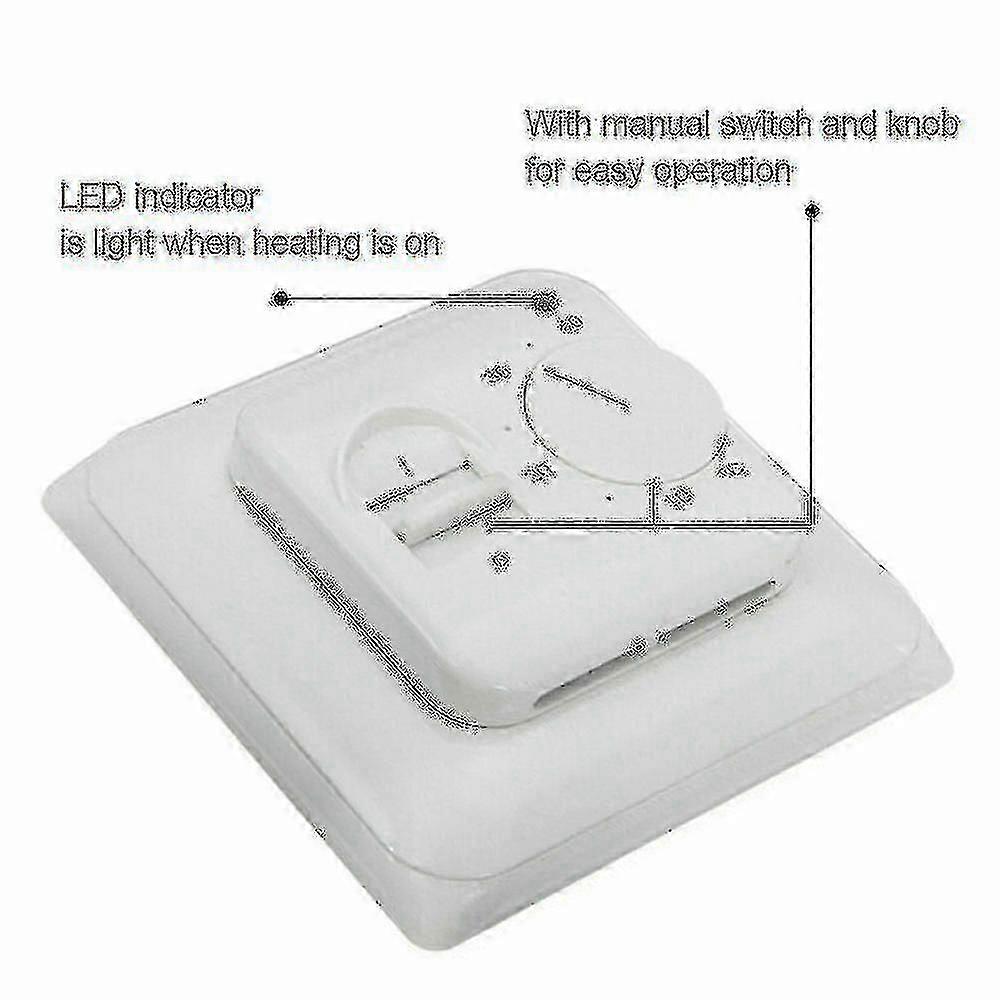 Electric Underfloor Heating Thermostat Temperature Control Switch + Sensor Cable 26-27