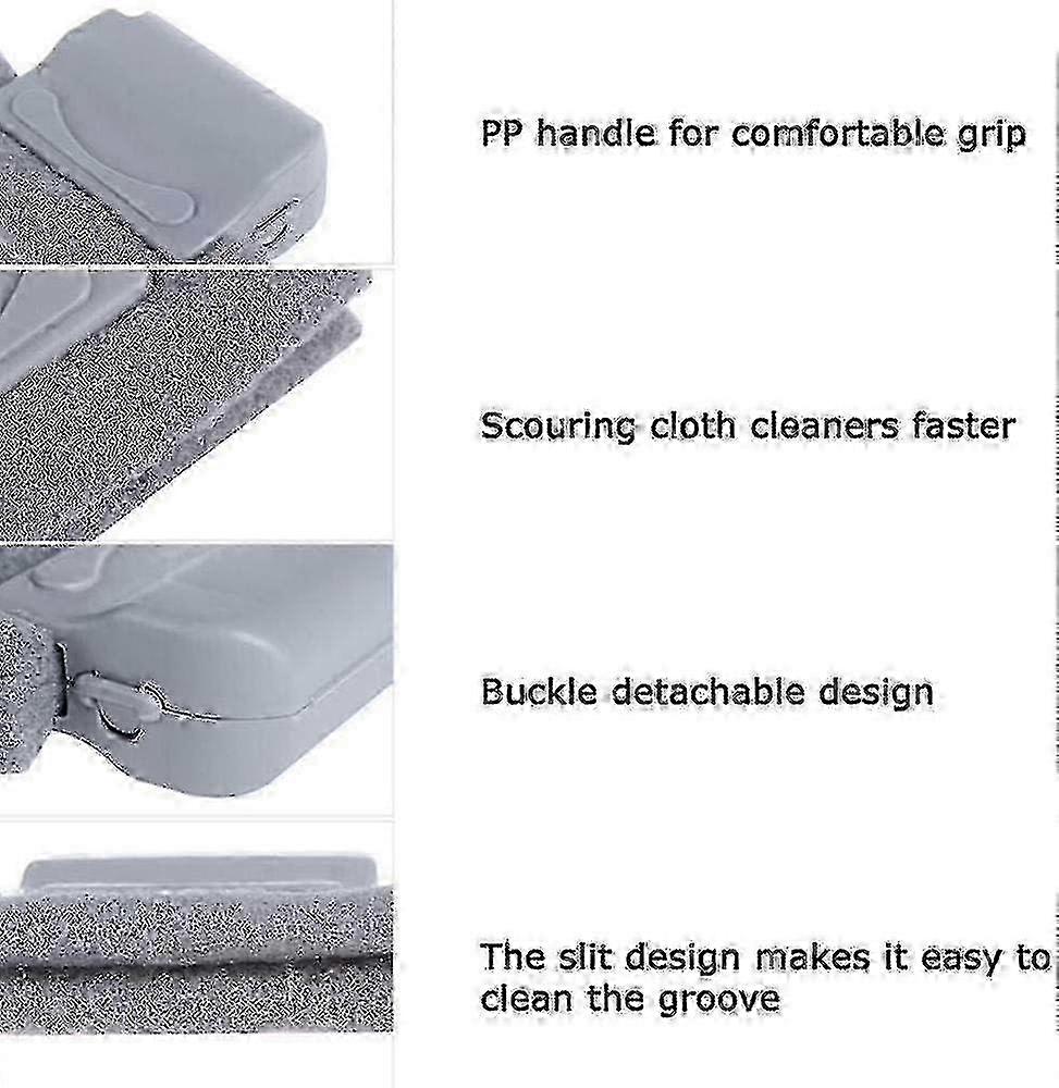 3pcs Window Door Rail Cleaning Brush, Gap Groove Slide Kit