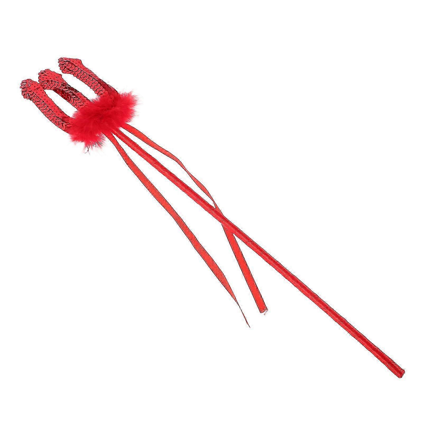 Glitter Red Halloween Trident Fork for Party Events