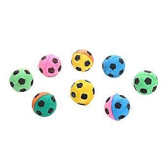 Bola de espuma para gatos, brinquedo tipo bola de futebol, bola grande para gatos, brinquedo interativo para gatos, para uso interno e externo (3 bolas de brinquedo em cores sortidas)