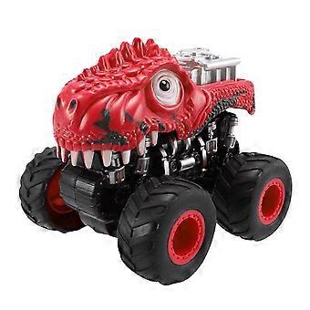 Dinosaur Toy Car Four-Wheel-Drive Inertial Plastic Mini SUV for Children Vivid Realistic Design