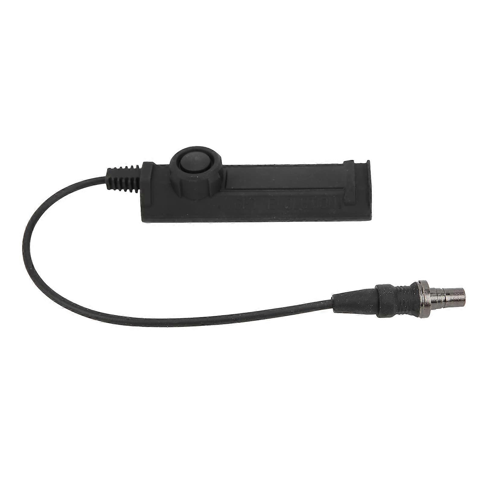 Remote Pressure Switch for Flashlight with Dual Tailcap Tape Design, Durable Construction, Black