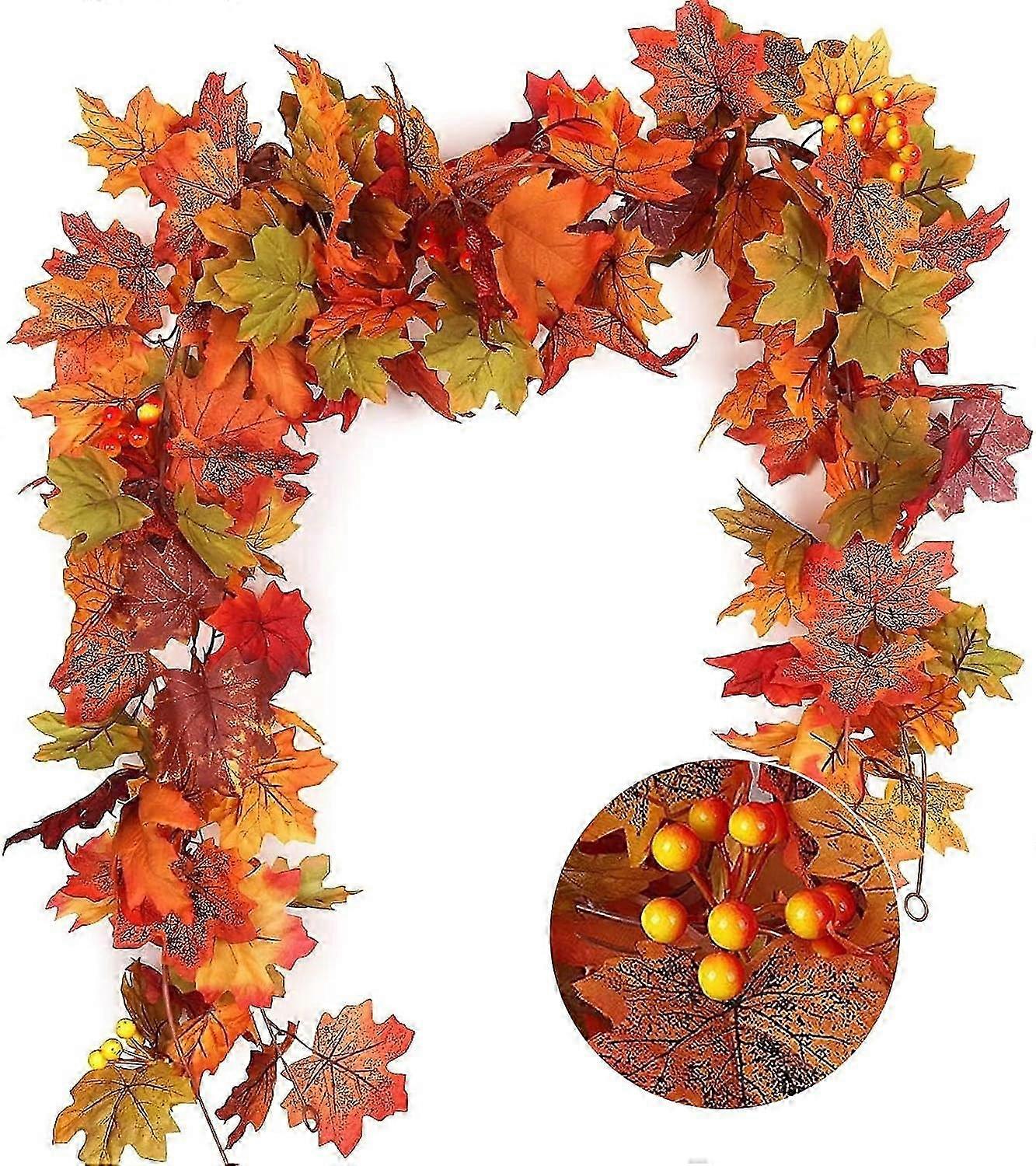Black Fall Maple Leaf Garland