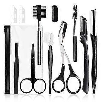 11-teiliges Augenbrauenpflege-Set aus Edelstahl