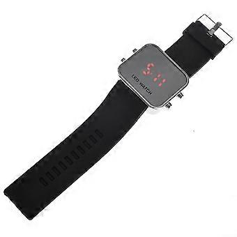 LED-spiegelhorloge, modieus vierkant horloge, unisex polshorloge
