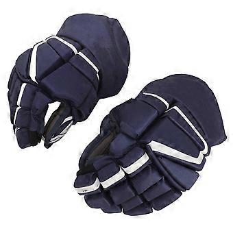 1 paar ijshockeyhandschoenen, blauwe hockeyhandschoenen voor volwassenen, senioren en junioren, 9 inch.