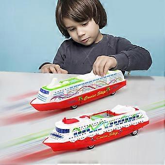 1 Stück Kreuzfahrtschiff-Modell, zurückziehbares Dampfschiff-Gleitspielzeug, Geschenk für Kinder, Kinderspiel, Neuheit, Scherzartikel