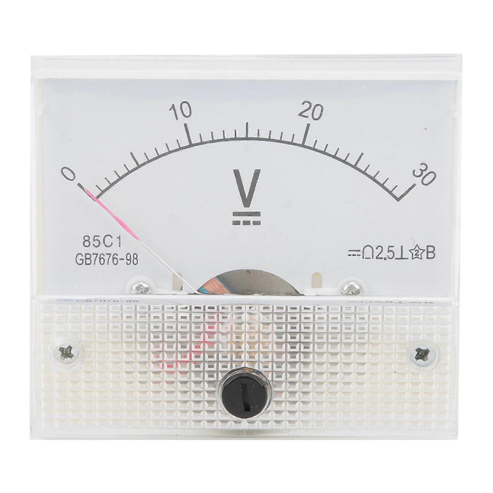 Pointer DC Voltmeter Panel Volt Voltage Meter Measuring Instrument 85C1 DC 0 30V
