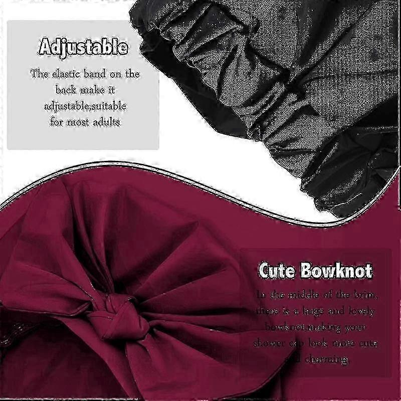 Adjustable Waterproof Shower Cap With Bow