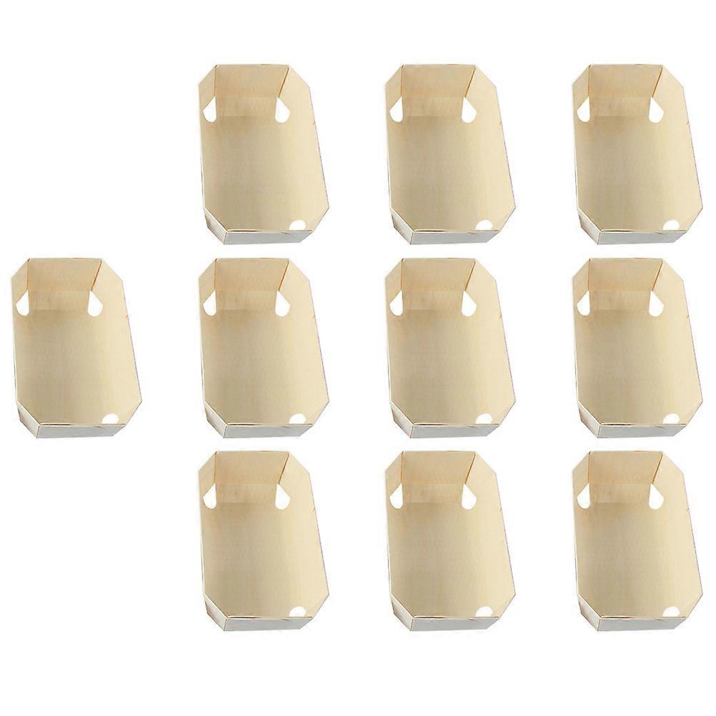 Kitchen Baking Mold Wood Toast Box for Baking 10Pcs Nonstick Rectangular