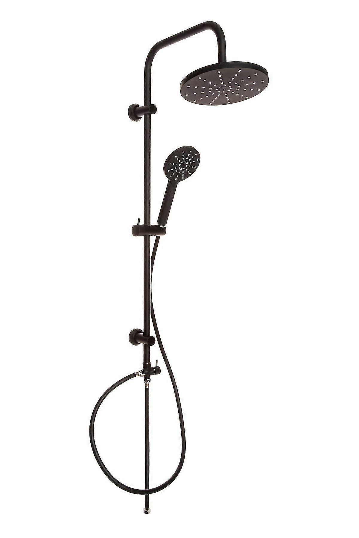 Shower Column Multi Function Showerhead Large Sliding Rainfall Black Colour
