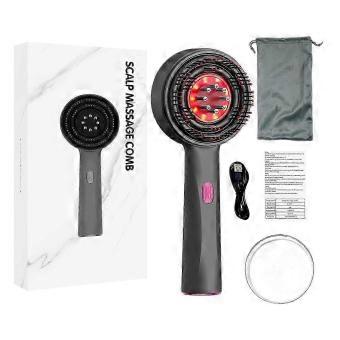 Scalp Massaging Brush with Red Light Oil Applicator compatible with Hair Cleaning
