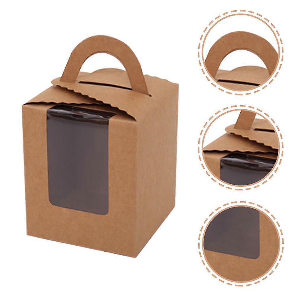 Egg Cake Boxes Single Cupcake Boxes compatible with Storage 24Pcs with Window and Inserts