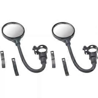 Adjustable Rearview Mirrors Aluminium + Abs + Acrylic Material 2pcs Easy to Install for Bike Handlebar Suitable for Road Cyclist and Mountain Bike Com