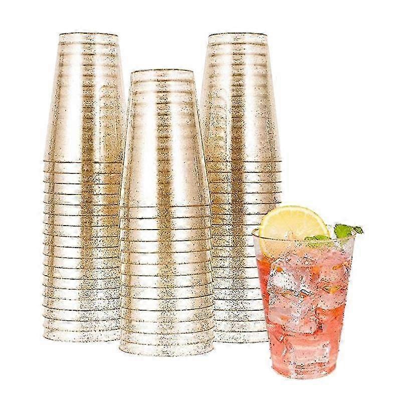 Gold Glitter 10Oz Party Cups
