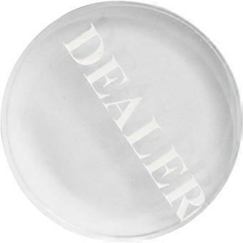 Crystal Poker Dealer Button Double-sided Wear-resistant Compact Dealer Button for Poker Game and Tournaments Accessory