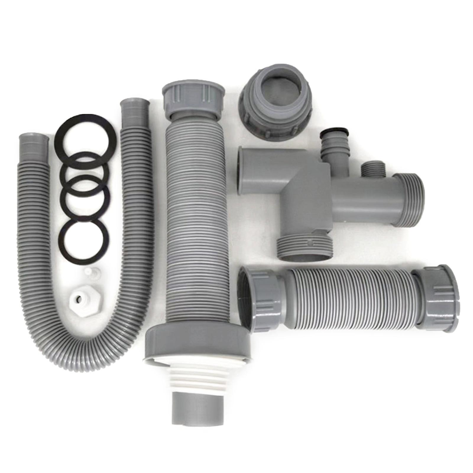 Flexible Bathroom Sink Drains Downcomer Hose Waste Pipe Overflow Pipe Home