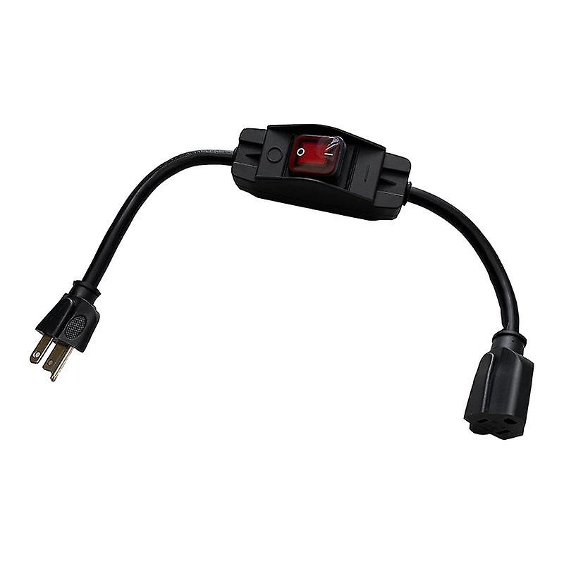 3 Extension Cord with Waterproof Switch, 1875W Heavy Duty Extension Cord with Switch, 14AWG 1.5FT