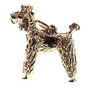9ct Gold 23x19mm Poodle Pendant or Charm