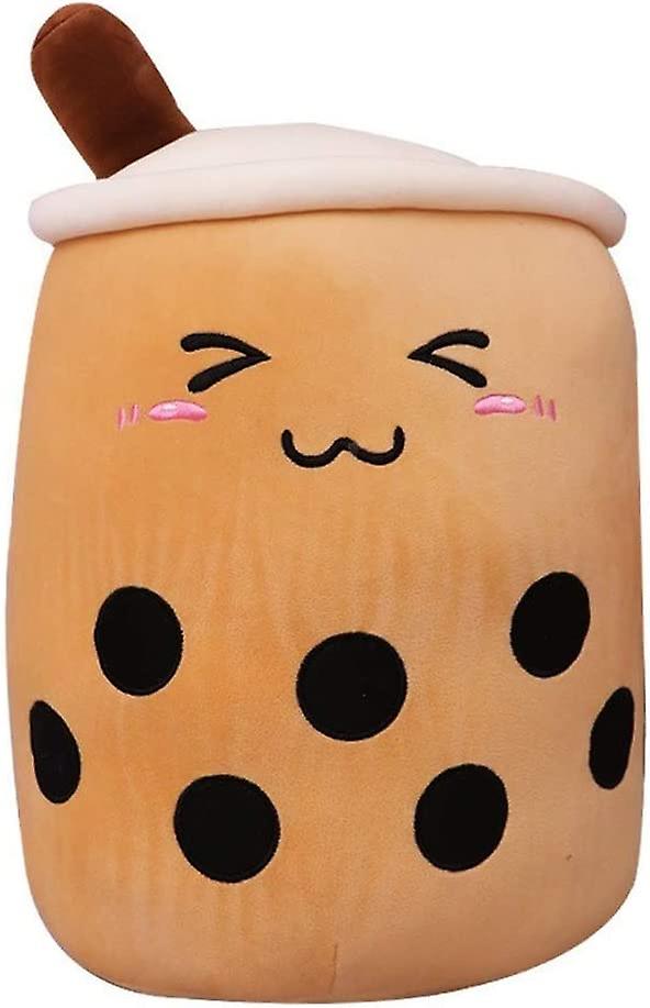 Το βελούδινη μαξιλάρι τσαγιού φυσαλίδων κινούμενων σχεδίων, βελούδινη παιχνίδι φλυτζανιών τσαγιού Boba, πολλαπλάσια χαριτωμένα μεγέθη χαριτωμένο φλυτζάνι τσαγιού φυσαλίδων διαμορφωμένο μαξιλάρι (Β-1,13.7'')