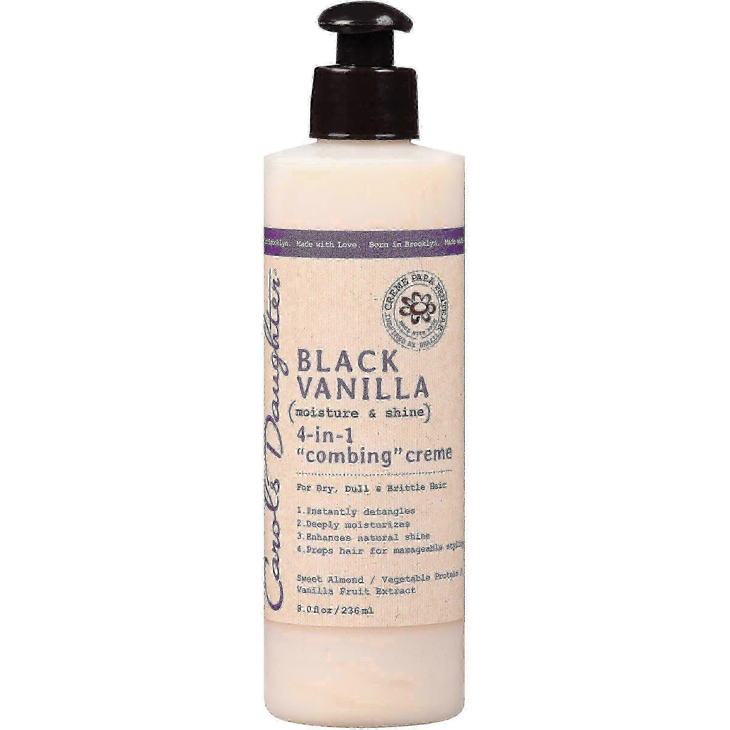 Carol's Daughter Black Vanilla Hair Detangling Combing Cream For Dry And Dull Hair, 8 Oz