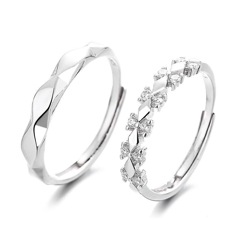 S925 Sterling sølvpar ringring ett par