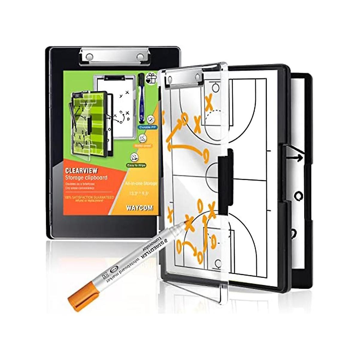 Clipboard with Storage,13.3X9.5 in with 2 Compartment Storage,Dry Clip Boards Duty Clipboard Plasti