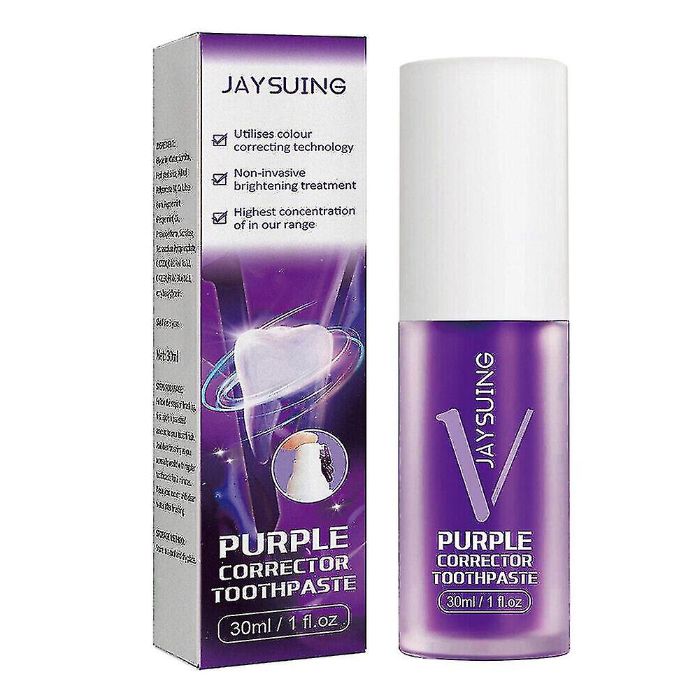 歯のホワイトニング歯磨き粉 非侵襲的パープルホワイトニング歯磨き粉ブライトニング