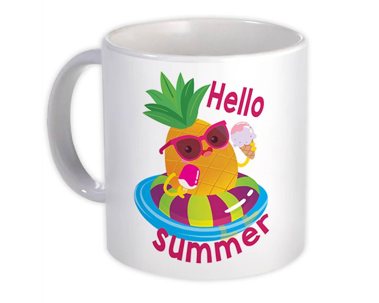 Gift Mug: Funny Pineapple Art Hello