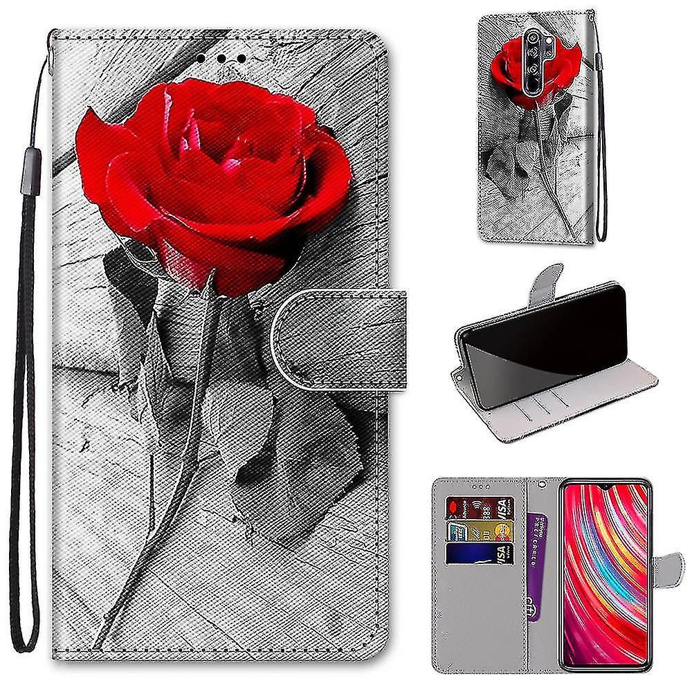 Case Compatible With Redmi Note 8 Pro Creative Pattern Tui Magnetic Card Holder Wallet - Kitten