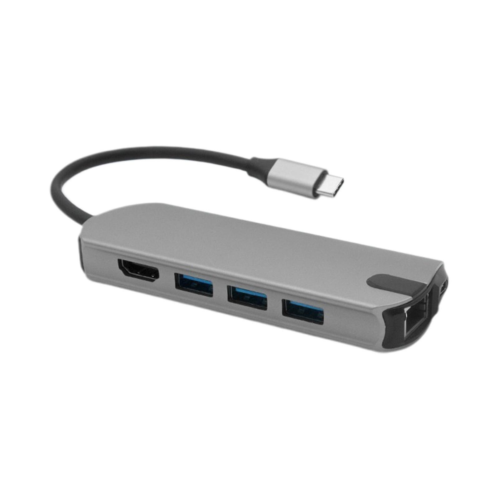 Multi-port Type C Usb Hub 8 In1 Gigabit Ethernet Hdmi-compat  Usb3.0 Usb-c Dock