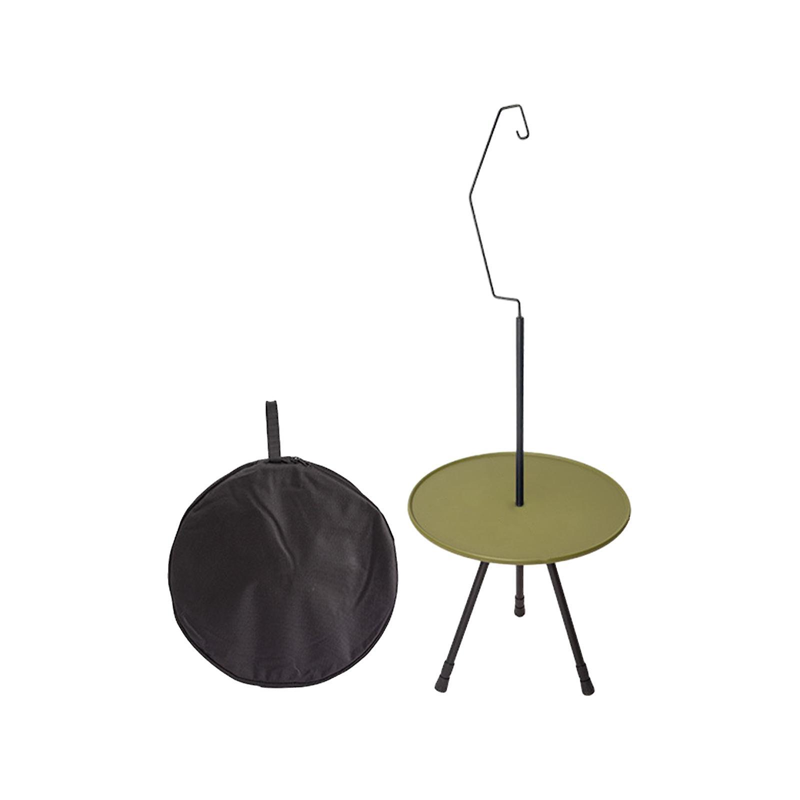 キャンプテーブル耐久性のあるポータブル屋外サイドテーブルガーデンピクニックパーティーグリーンスタンド付き