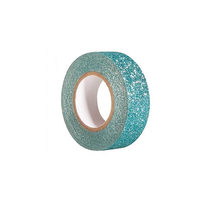 Glitter tape 5 m x 1,5 cm - lagoon blue