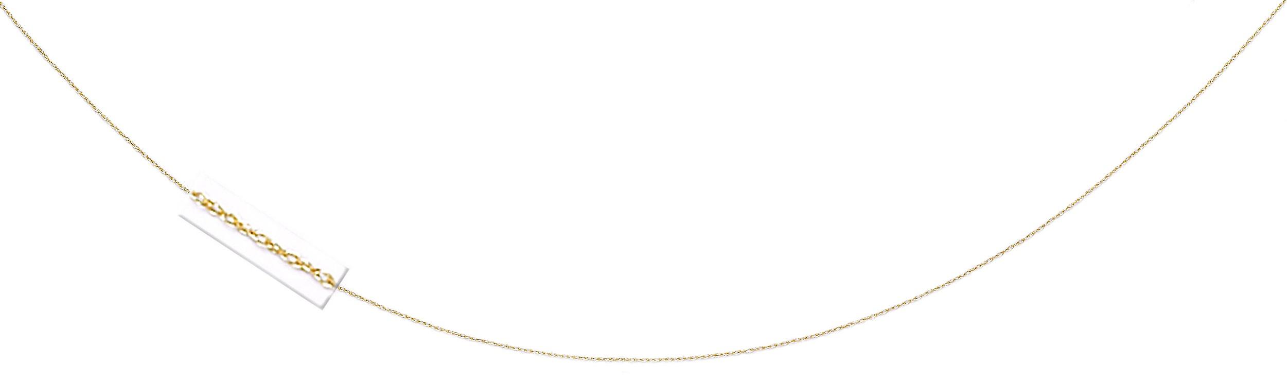 Colar com pingente de corrente de corda em ouro amarelo 14k, 50 cm (20 polegadas), para mulheres e homens.