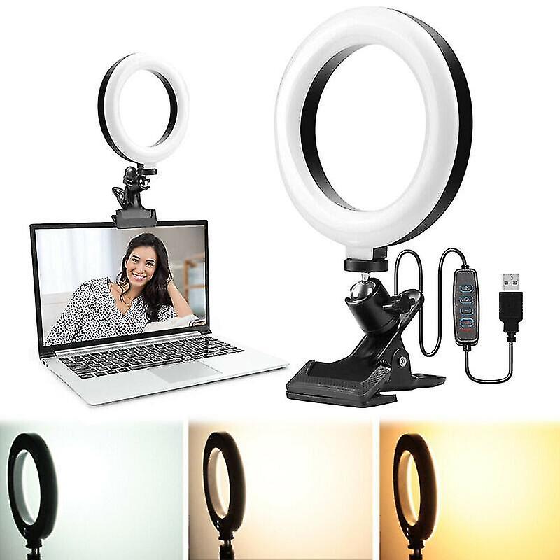 Flash Diffusers 4 Led Dimmable Ring Light Selfie Clamp For Vlog Live Broadcast Selfie Makeup