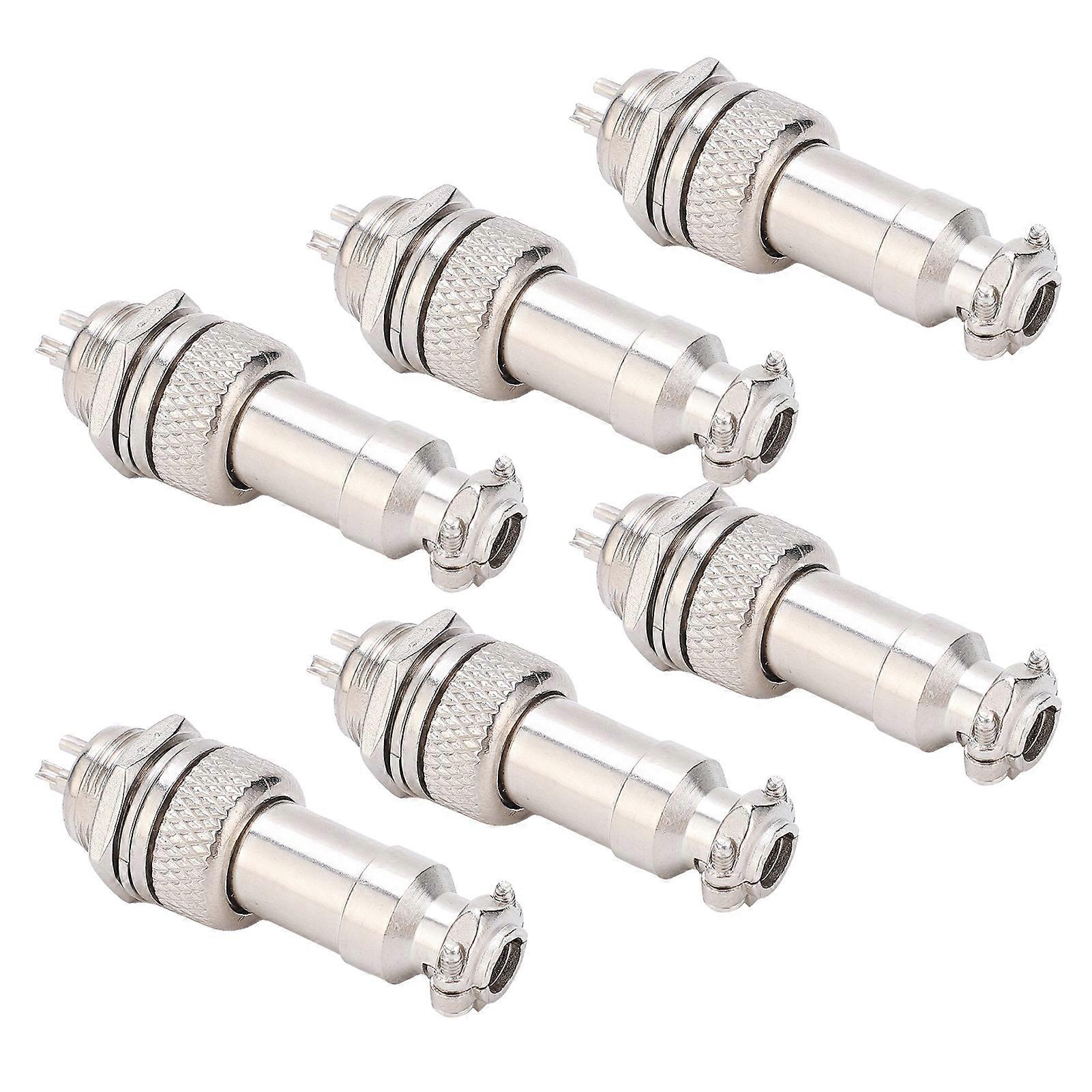 5 db-os repülőgépes dugaszoló csatlakozó, férfi és női vezeték, panel, tápegység, fém szerelvények, 5A, GX12, 450V, 3 tűs