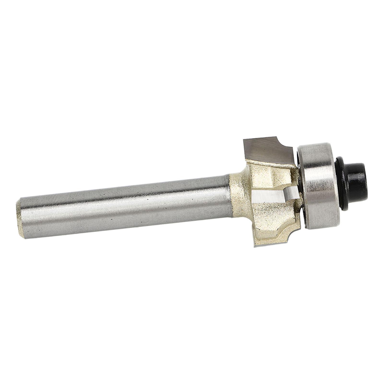 4-Flute 1/4in Shank Round Over Router Bit Tungsten Steel Alloy