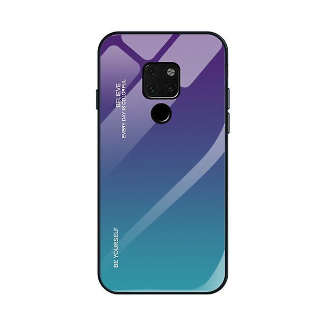 Huawei P20 Pro Anti-Scratch Gradient Glass Case - Blue