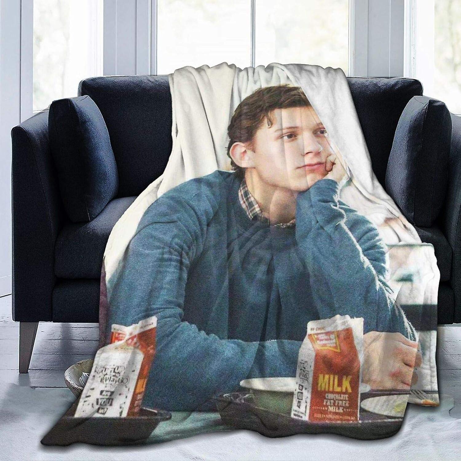Tom Holland Throw Blankets Microfiber Fleece Bedding Sofa For Keep Warm a2130