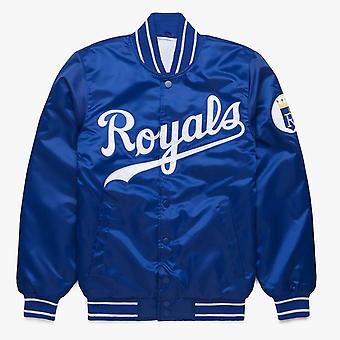 Mlb Kansas City Royals Royal Blue Satin Bomber Baseball...