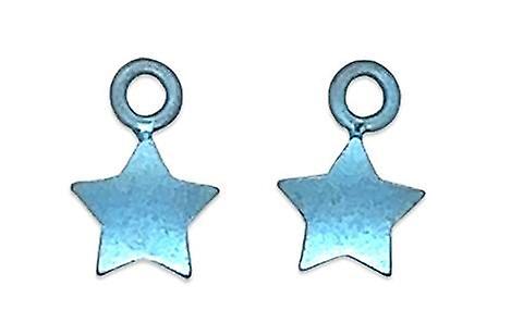 Ti2 Titanium Star Charms - Light Blue