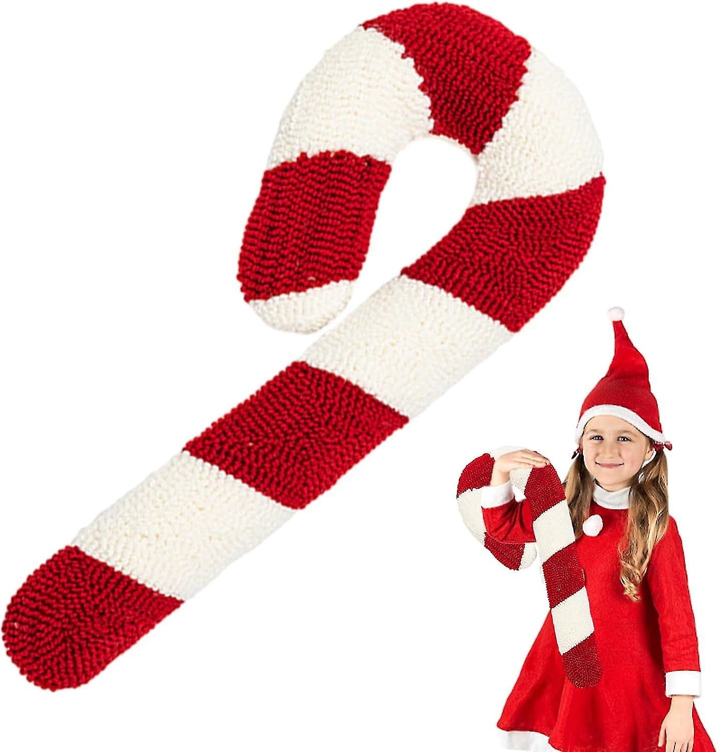 クリスマスキャンディケイン枕|クリスマスの装飾的なロリポップ枕赤と白のクリスマスの飾り