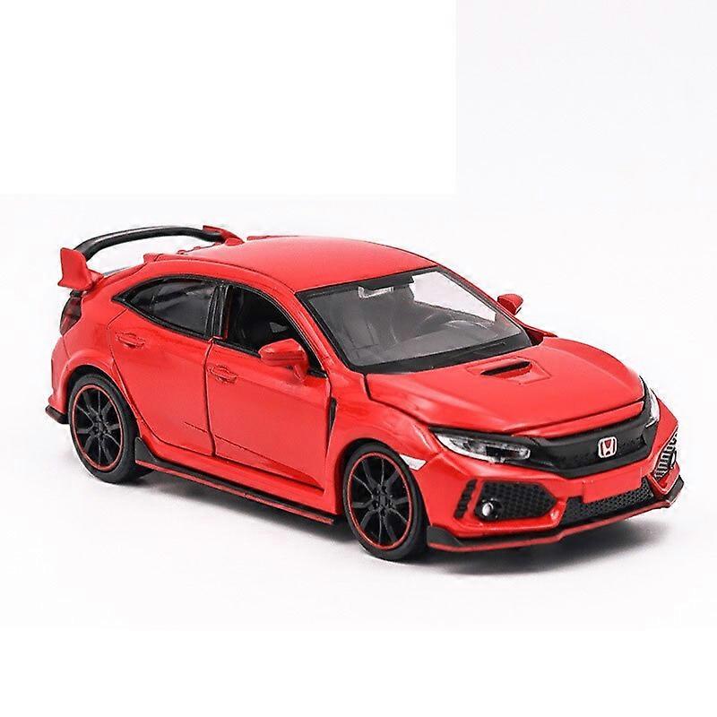 1/32 New Honda TYPE R Hatchback Model Toy Vehicle Alloy Die Cast Sound Light Pull Back Sports Car Toys For Gifts Toy Cars