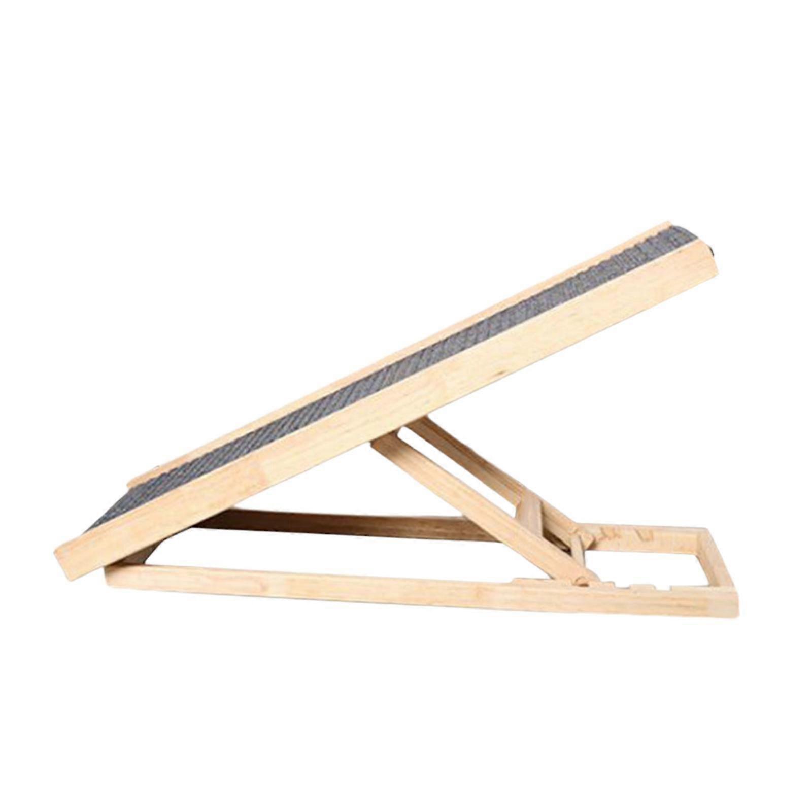 Justerbar hunderampe Kjæledyrtrapp Bærbar tresammenleggbar hunderampe for sofabil S