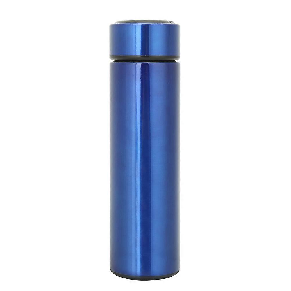 500ml Stainless Steel LED Vacuum Cup Insulated Water Bottle with Temperature MeasurementDark Blue