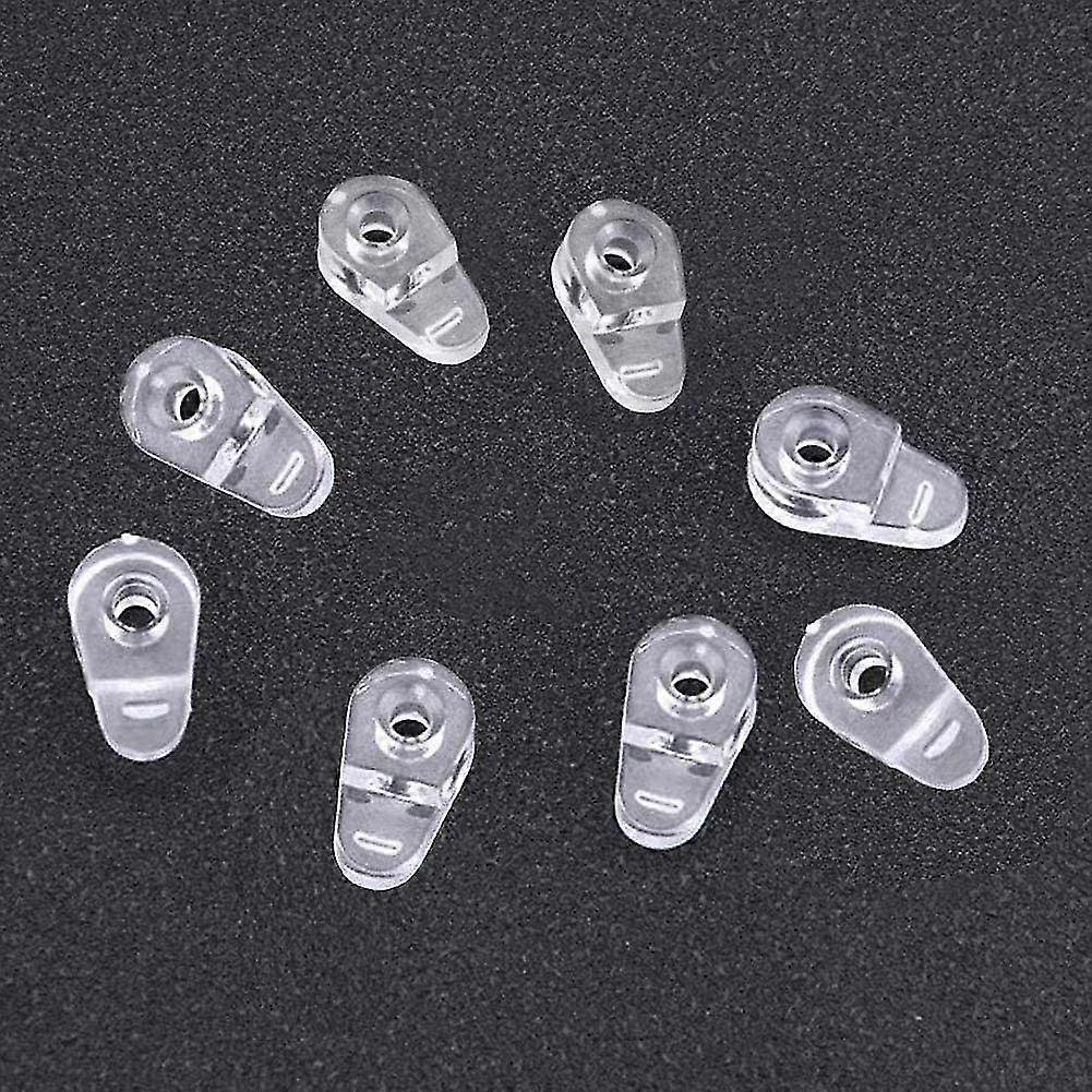 Kit de 40 clips de fixation pour vitres de portes d'armoires, en plastique transparent, avec vis