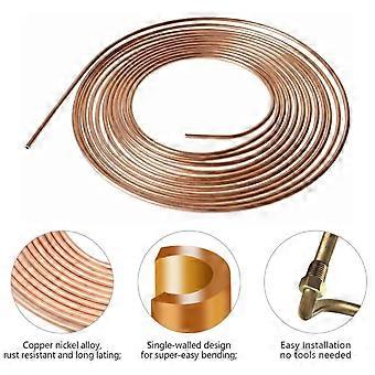 thumbnail image 2 of Copper Nickel Brake Line Tubing Kit – 25ft Coil 1/4 Inch OD With 16 Fittings – Bendable & Rustproof 2 of 6