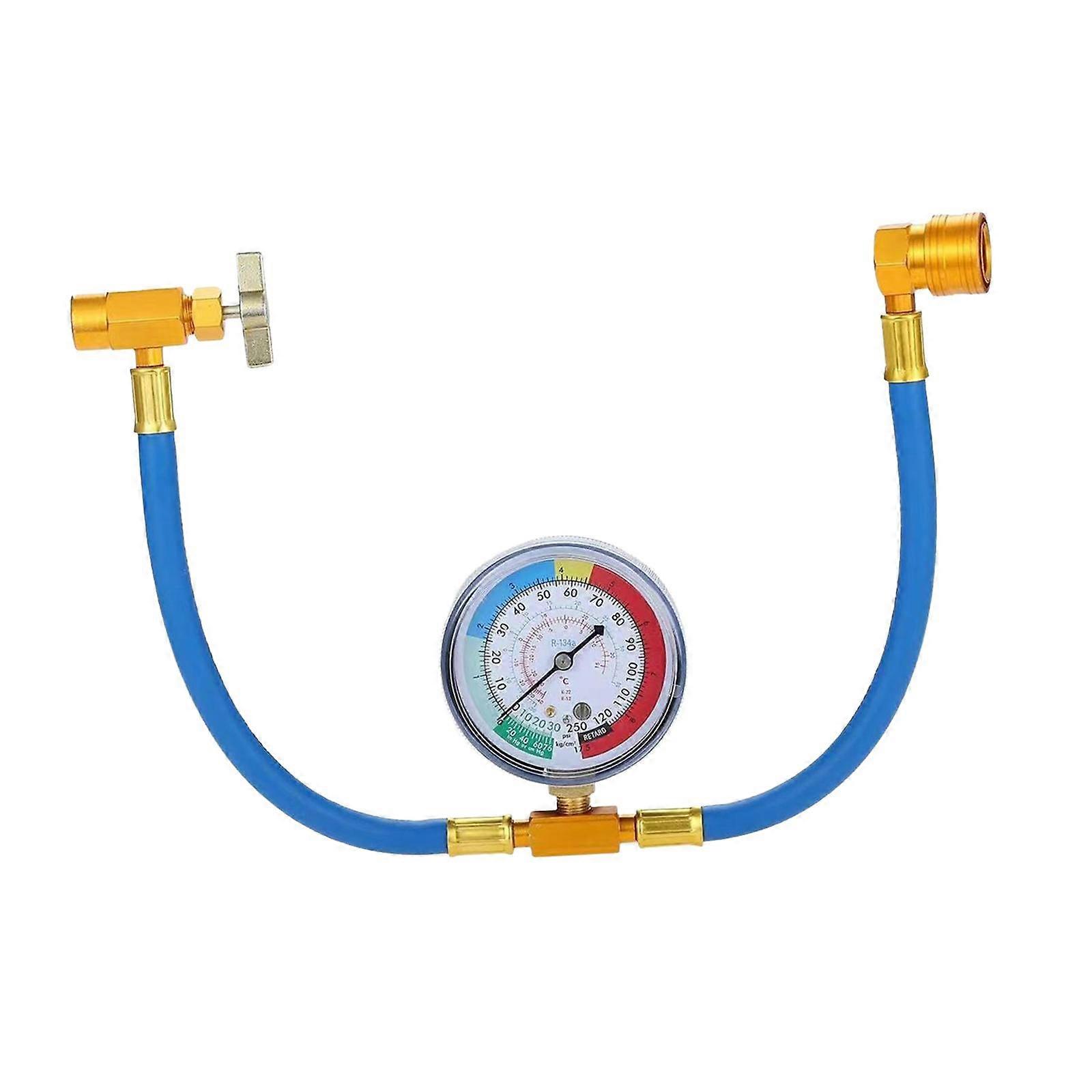 Car Air Conditioning Recharge Hose with Gauge Tools Kit Accessory Simple Use